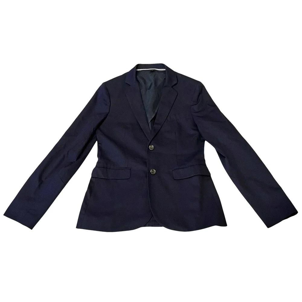 J.Crew Crewcuts Ludlow Blazer Boys 16 Navy Duca Visconti Italian Fabric NWT